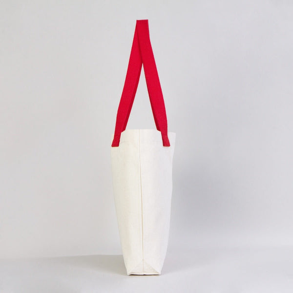 Holiday Crew Christmas Tote – Santa Design, 18" x 14" x 3" (45 x 35 x 8 cm) Canvas Bag - Pamusan.com