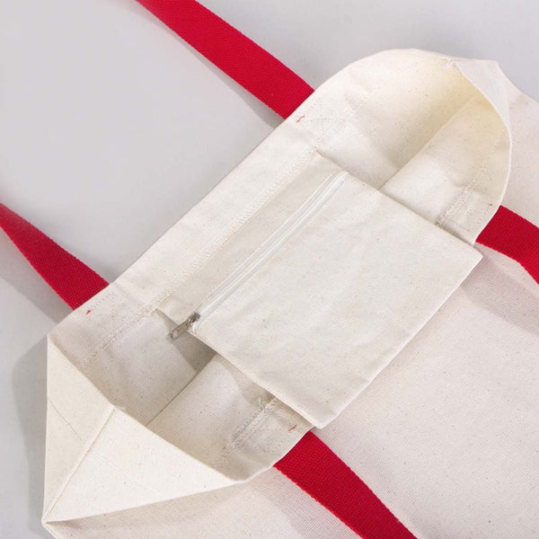 Holiday Crew Christmas Tote – Santa Design, 18" x 14" x 3" (45 x 35 x 8 cm) Canvas Bag - Pamusan.com