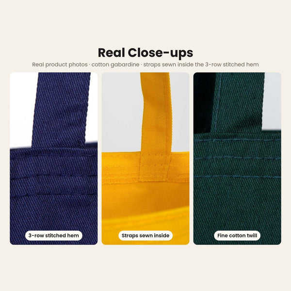 Holiday Gift Bags Bulk – Green, Yellow or Navy Cotton Gabardine Tote Bags 14" × 16" (35 × 40 cm), 18 Christmas & New Year 2027 Designs - Pamusan.com