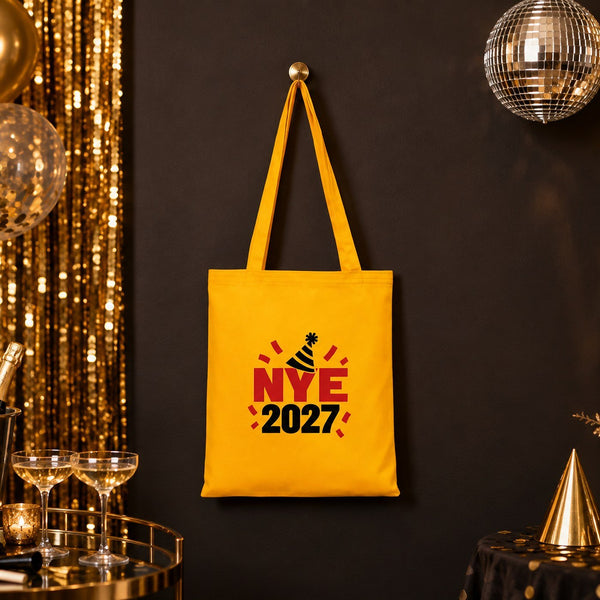 Holiday Gift Bags Bulk – Green, Yellow or Navy Cotton Gabardine Tote Bags 14" × 16" (35 × 40 cm), 18 Christmas & New Year 2027 Designs - Pamusan.com