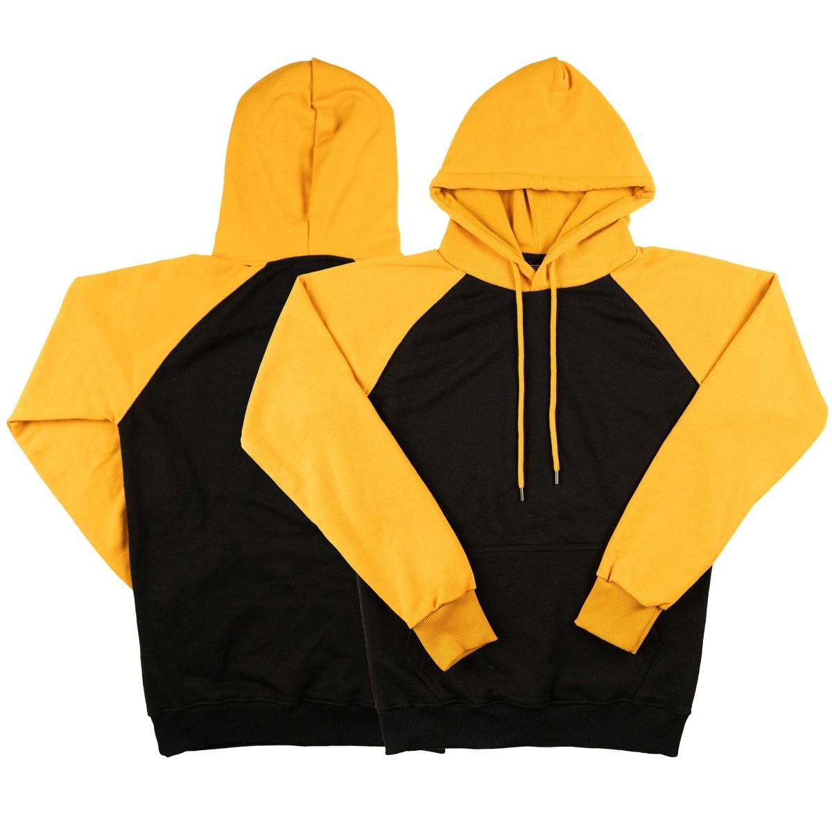 Sweatshirt Mustard with Reglan Arm Hoodie - 3 Thread, No Chardonnay