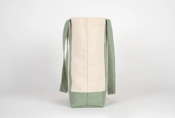 Large Trend Canvas Shopping Bag with Mint Handle, 16"W x 14"H x 5"L, Large Tote Bag 12 Oz, Personalized