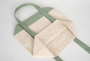 Large Trend Canvas Shopping Bag with Mint Handle, 16"W x 14"H x 5"L, Large Tote Bag 12 Oz, Personalized