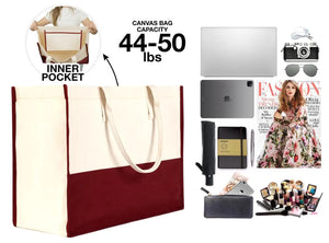 Woman Carrying Customizable Canvas Tote Bag – Lifestyle Image