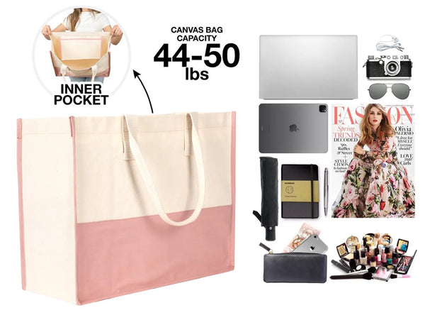 Heavy-duty canvas shopping bag for daily use