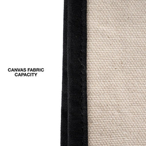 Reusable canvas shopping bag on shoulder – minimalist and functional tote bag