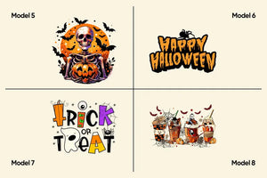Personalized Halloween Makeup Bag – Custom Zipper Pouch with 12 Spooky Designs