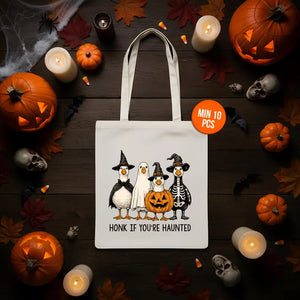 Personalized Halloween Bags – Custom Trick or Treat Cotton Tote with 12 Designs