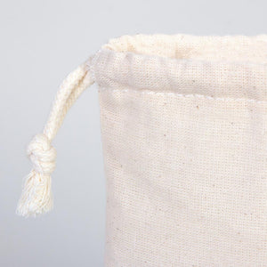 Wholasale Pouches  6"W x 8"H (15x20 cm) Cotton Muslin Bags - 100% Organic Cotton Double Drawstring - Non-Printed Cotton Muslin