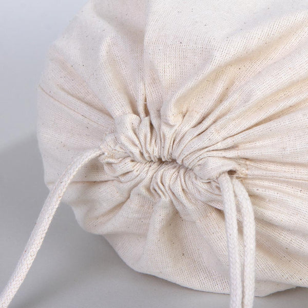 Wholesale 10"W x 14"H (25 cm x 35 cm)" Organic Cotton Pouch Bags -  Bulk Organic Cotton Double Drawstring Pouch Bags - No Print Cotton Pouch