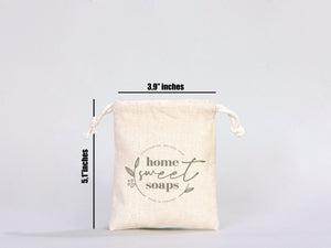 Custom Muslin Bags - 4"W x 5"H (10 x 13 cm)  Organic Cotton Favor Bags -   Wedding Favor Drawstring Bags - Jewelry - Gift - Produce - Packing Bags