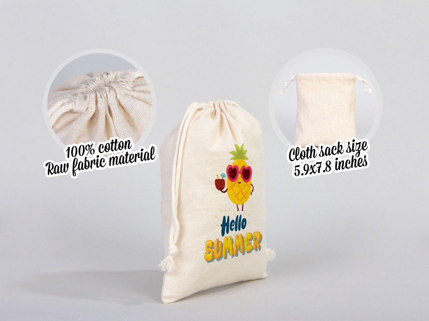 Custom Pouch Bags 6"W x 8"H  (15.5cm x 20cm)  Cotton Favor Bags  Muslin Bags  Drawstring  Party Favor Bags  Jewelry Bag  Product Packing