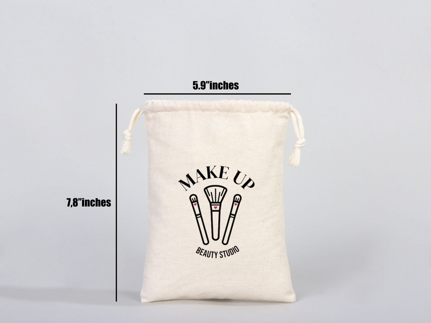 Custom Pouch Bags 6"W x 8"H  (15.5cm x 20cm)  Cotton Favor Bags  Muslin Bags  Drawstring  Party Favor Bags  Jewelry Bag  Product Packing