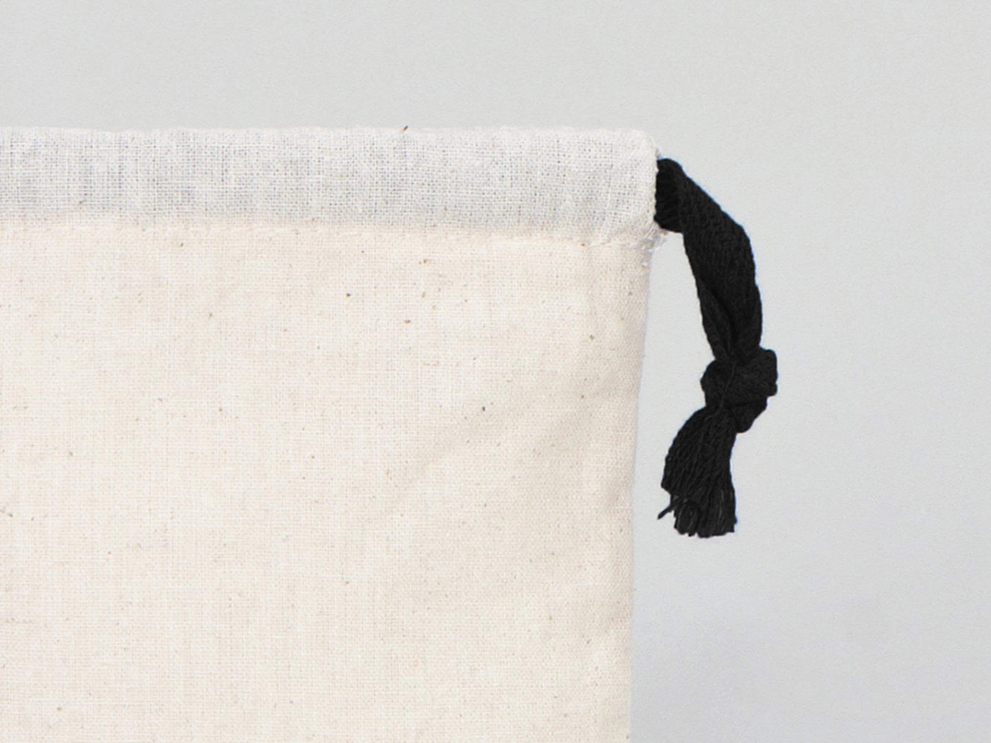 Cotton Bags - 6"W x 8"H (15.5 cm x 20 cm) Black Drawstring - Great For Packing And Wrapping - Organic Cotton Pouch Bag - Bridal shower Bag