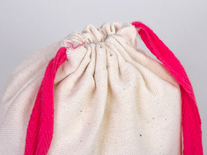 Pink Drawstring Cotton Bags 6"W x 8"H (15 cm x 20 cm), Great For Packing And Wrapping, Organic Cotton Pouch Bag, Bridal shower Bag, Custom Bag