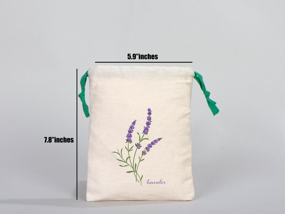 Green Drawstring Pouches 6"W x 8"H (15.5 cm x 20 cm), Great For Packing And Wrapping, Organic Cotton Pouch Bag, Bridal Shower Bag, Custom Bag