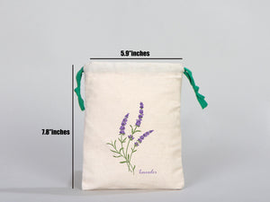Green Drawstring Pouches 6"W x 8"H (15.5 cm x 20 cm), Great For Packing And Wrapping, Organic Cotton Pouch Bag, Bridal Shower Bag, Custom Bag