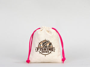Pink Drawstring Custom Pouch Bags, 4"W x 5"H (10 cm x 13 cm) Great For Wedding And Bachelorette Party Favor Bags, Organic Cotton Pouch Bag, Bridal Shower Bag