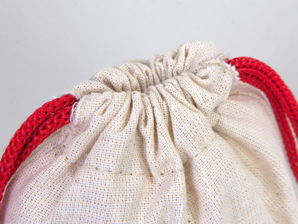 Custom Drawstring Bags -  4"W x 5"H  (10 cm x 13 cm) -  Wedding Favor Bags - Cotton Drawstring Bags