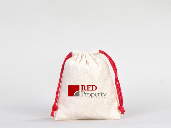 Custom Drawstring Bags -  4"W x 5"H  (10 cm x 13 cm) -  Wedding Favor Bags - Cotton Drawstring Bags