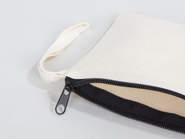 Personalized Coin Purse, 6"W x 5"H (15 cm x 13 cm) Zippered Pouch Bag, Coin Pouch Bag, Linen Coin Purse with Zipper, Linen Coin Case
