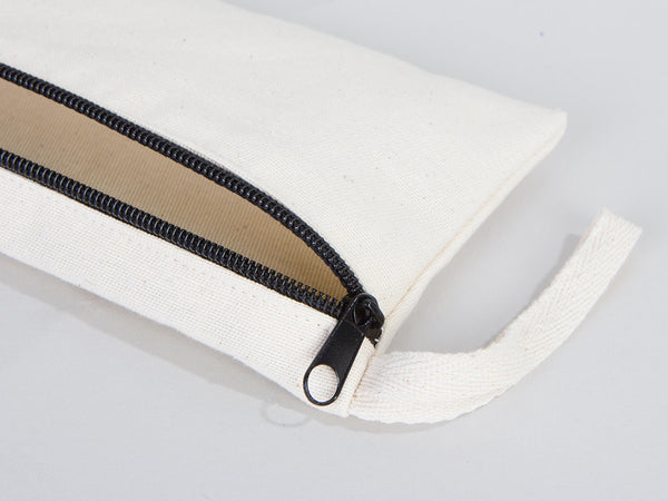 Custom Pencil Bags -  8"W x 4"H (21 x 10 cm)  Mini Cosmetic Cotton Bag | School Pouches Back To School Gifts  -  Zippered Bag