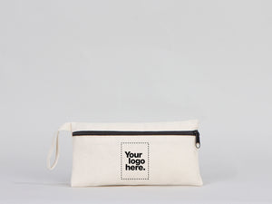 Custom Pencil Bags -  8"W x 4"H (21 x 10 cm)  Mini Cosmetic Cotton Bag | School Pouches Back To School Gifts  -  Zippered Bag