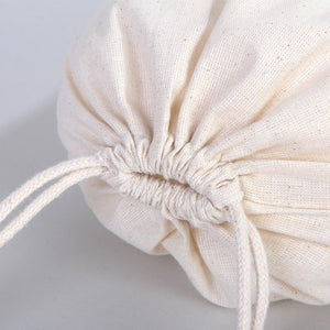 Wholesale Cotton Pouch Bags -  8"W x 12"H (20 cm x 30 cm) Double Drawstring Pouch Bags  - Cotton Vegetables Pouch Bag - Storage Cloth Bag