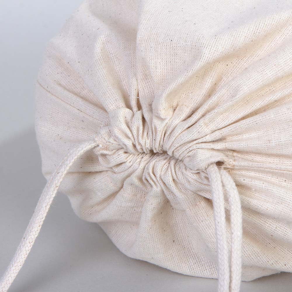 Cotton Pouch Bags  5"W x 6"H (12 cm x 16 cm) -  Organic Cotton Double Drawstring Pouch Bags -  No Print Wholesale Cotton Bags