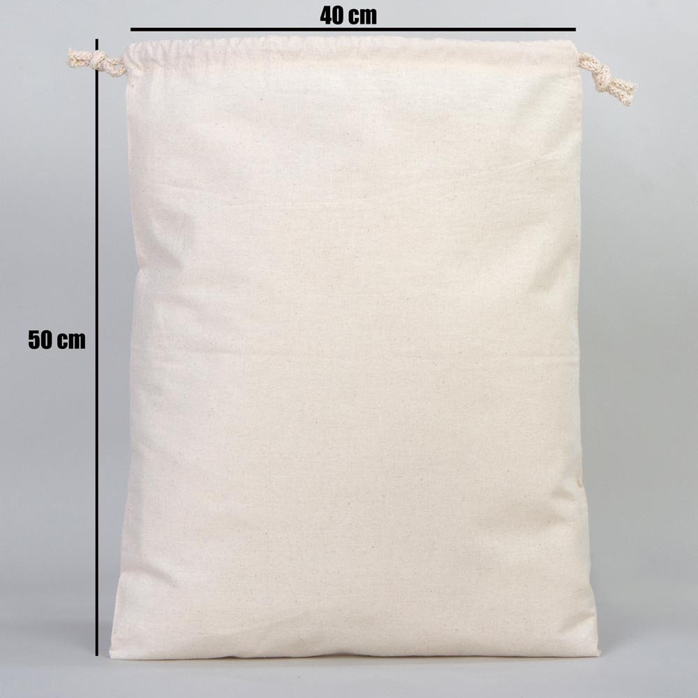 Wholesale Pouch Bags 16"W x 20"H ( 40 cm x 50 cm ) Eco Friendly Organic Cotton Double Drawstring Pouch Bags Great For Packaging - Muslin bags, Bulk Cotton Pouch