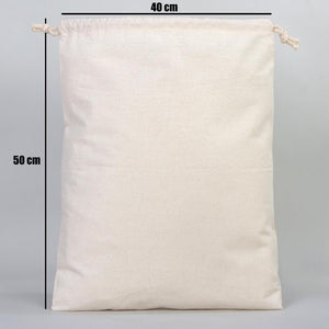 Wholesale Pouch Bags 16"W x 20"H ( 40 cm x 50 cm ) Eco Friendly Organic Cotton Double Drawstring Pouch Bags Great For Packaging - Muslin bags, Bulk Cotton Pouch