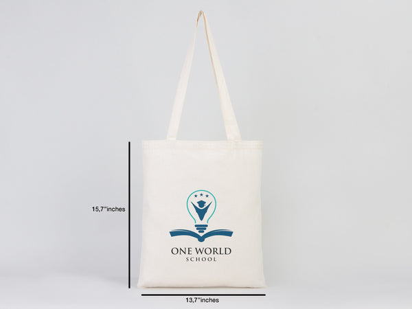 Personalized Cotton Tote Bags – 14"x16" Custom Printed Reusable Totes