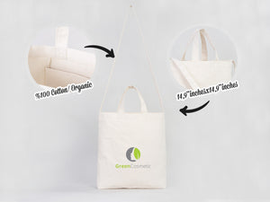 Canvas Tote Bag, 15W x 15H x 1.5D inches Wholesale Tote Bags With Your Logo, İmage, Text, Canvas Bag Print