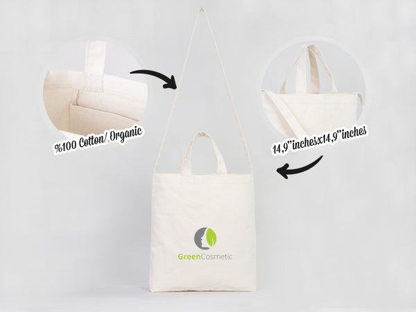 Canvas Tote Bag, 15W x 15H x 1.5D inches Wholesale Tote Bags With Your Logo, İmage, Text, Canvas Bag Print
