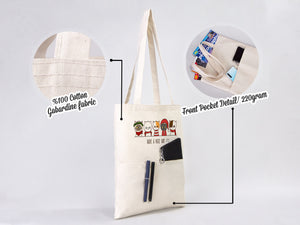 Custom Tote Bag 14"W x 16"H – Wholesale Cotton Shopping Bag with Logo Print