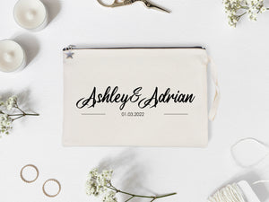Personalized Wedding Clutch Bag – Custom Cotton Clutch Gift for Bridesmaids