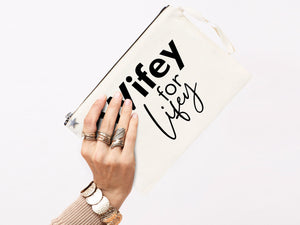 Wedding Clutch Bag -  10"W x 7"H  Custom Cotton Clutch Bag - Wedding Cotton Clutch Gift