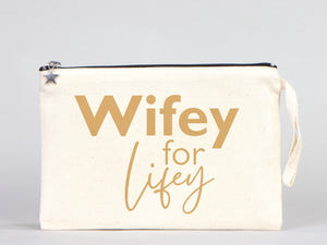 Wedding Clutch Bag -  10"W x 7"H  Custom Cotton Clutch Bag - Wedding Cotton Clutch Gift