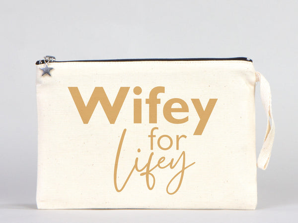 Wedding Clutch Bag -  10"W x 7"H  Custom Cotton Clutch Bag - Wedding Cotton Clutch Gift