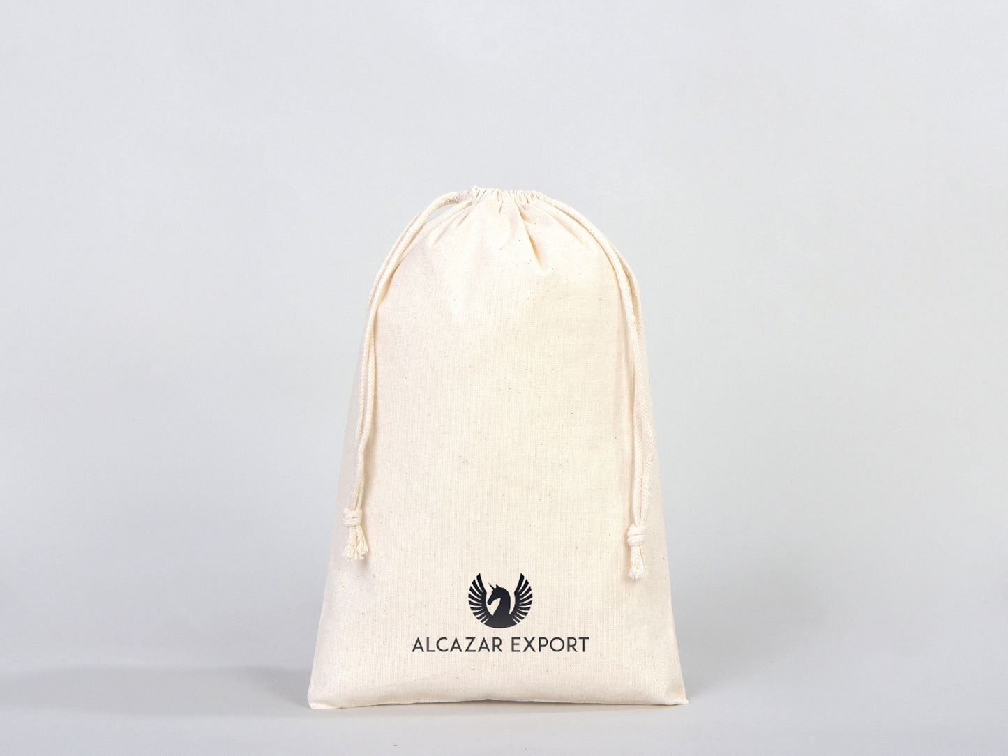 Custom Pouches, Logo Pouch Bag - 8"W x 12"H (20 x 30 cm) Personalized Cotton Muslin Bag  - Personalized Organic Cotton Mini Favor Bag