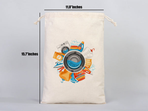 Cotton bags with Drawstring  12"W x 16"H (30 cm x 40 cm)  Personalzed Cotton bags, Custom Muslin Bags