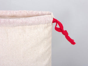 Red Drawstring Cotton Bags  6"W x 8"H (15.5cm x 20 cm) , Great For Packing And Wrapping, Organic Cotton Pouch Bag, Bridal Shower Bag, Custom Bag