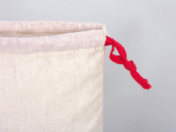Red Drawstring Cotton Bags  6"W x 8"H (15.5cm x 20 cm) , Great For Packing And Wrapping, Organic Cotton Pouch Bag, Bridal Shower Bag, Custom Bag