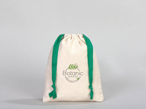 Green Drawstring Pouches 6"W x 8"H (15.5 cm x 20 cm), Great For Packing And Wrapping, Organic Cotton Pouch Bag, Bridal Shower Bag, Custom Bag