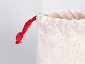 Custom Drawstring Bags -  4"W x 5"H  (10 cm x 13 cm) -  Wedding Favor Bags - Cotton Drawstring Bags