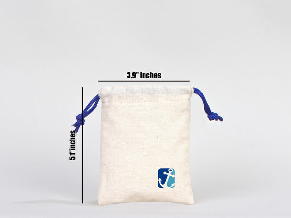 Drawstring Pouches Bag - 4"W x 5"H (10 cm x 13 cm) -  Hangover Kit - Favor Bags - Wedding Favor Bags - Bachelorette Party Ideas - Blue Bags