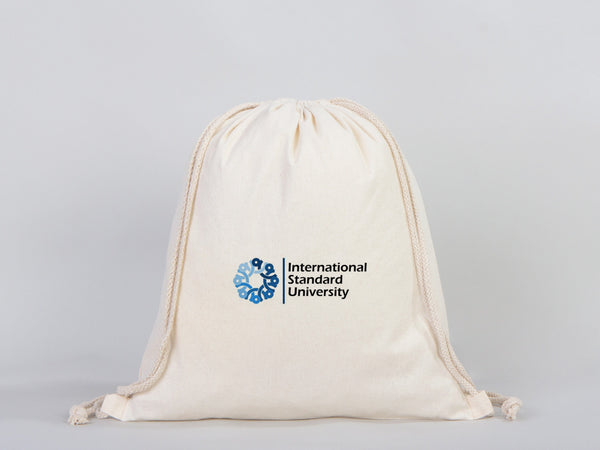 Drawstring Backpack- Material: 8oz Canvas -  Personalized Cotton Drawstring Bags Gifts For Kids and Adults -  Eco friendly Backpacks With Logo