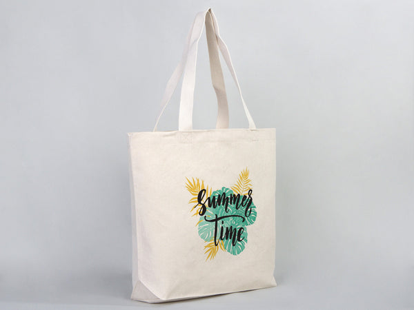 Large Size Canvas Tote Bags, 18"W x 16"H x 4"L Personalized Bag, Cotton Organic Bags,Shopping Bags