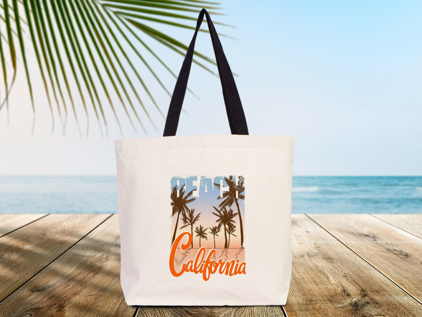 Beach Canvas Bags  19"W x 16"H x 4"L (48 cm x 41 cm x 10 cm) - Travel and Beach Bags - Welcome Wedding Bag