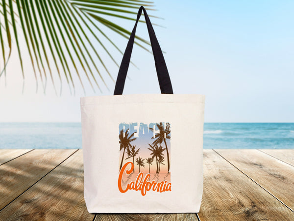 Beach Canvas Bags  19"W x 16"H x 4"L - Travel and Beach Bags - Welcome Wedding Bag